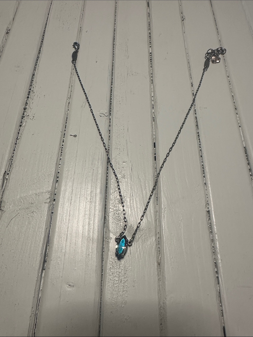 Sabika Teal Marquise Pendant Necklace - Women Jewelry